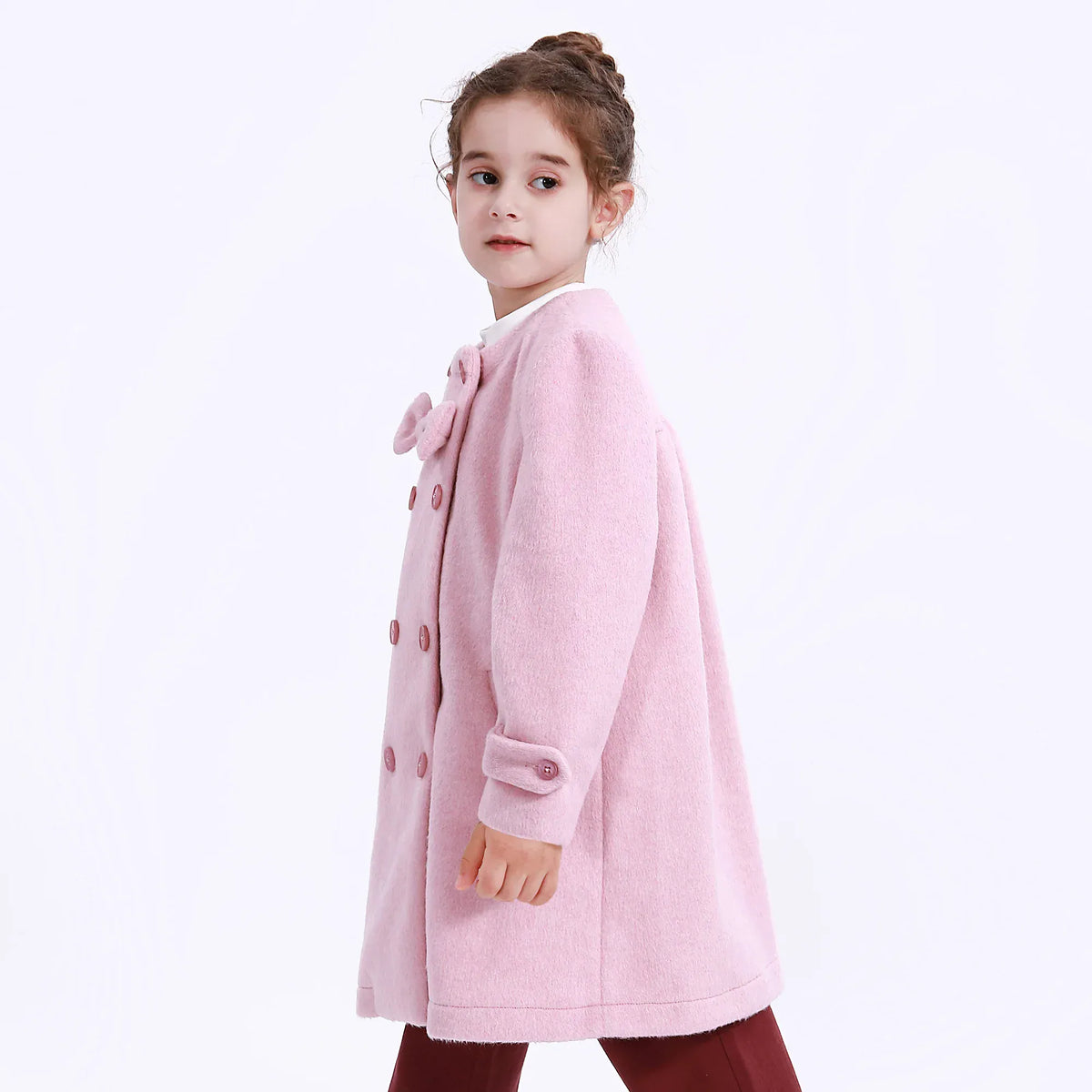 Casual Plain Jacket for Girls Image