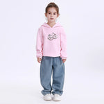 Light Blue Casual Washed Jeans Pants for Girls Image