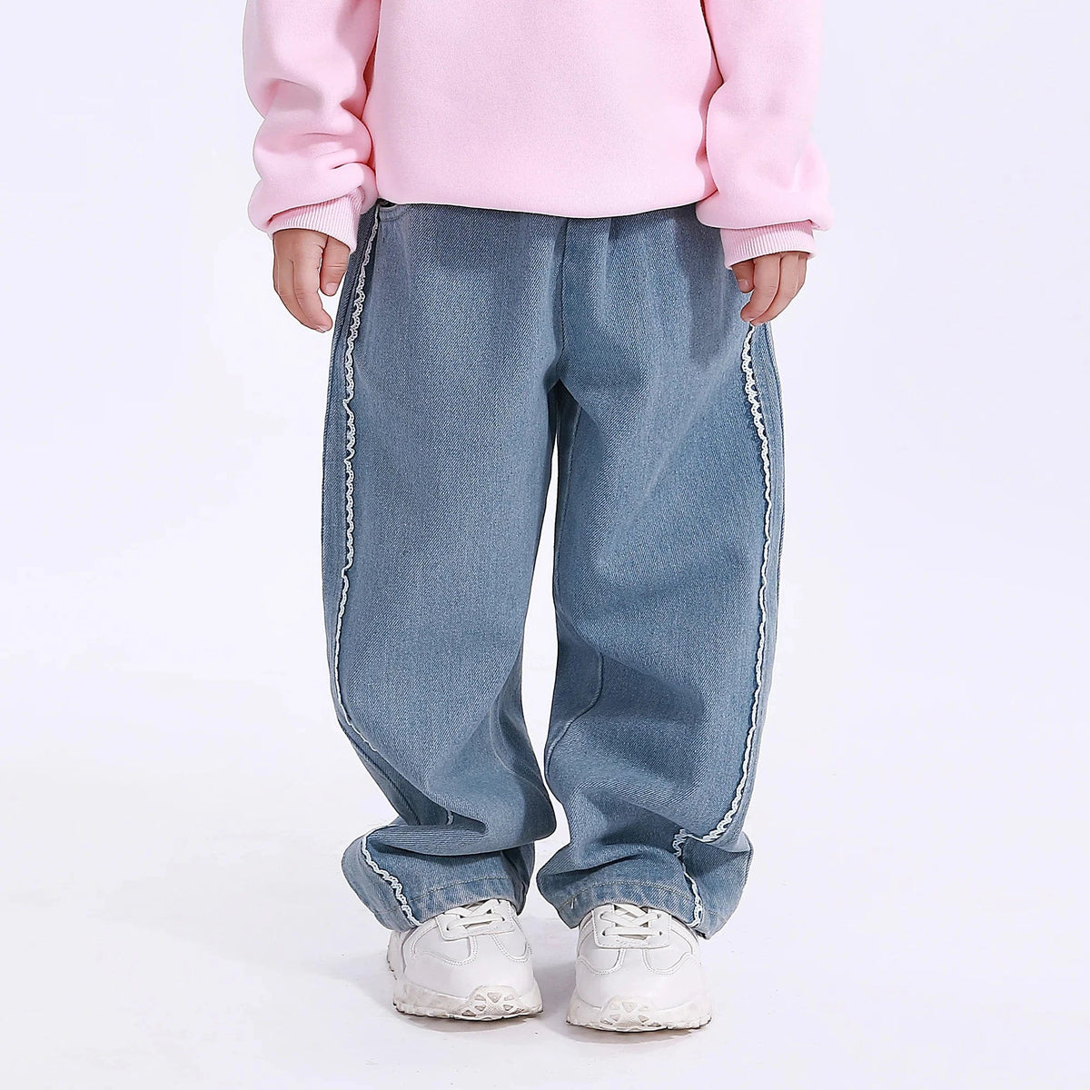 Casual Washed Jeans Pants for Girls Image