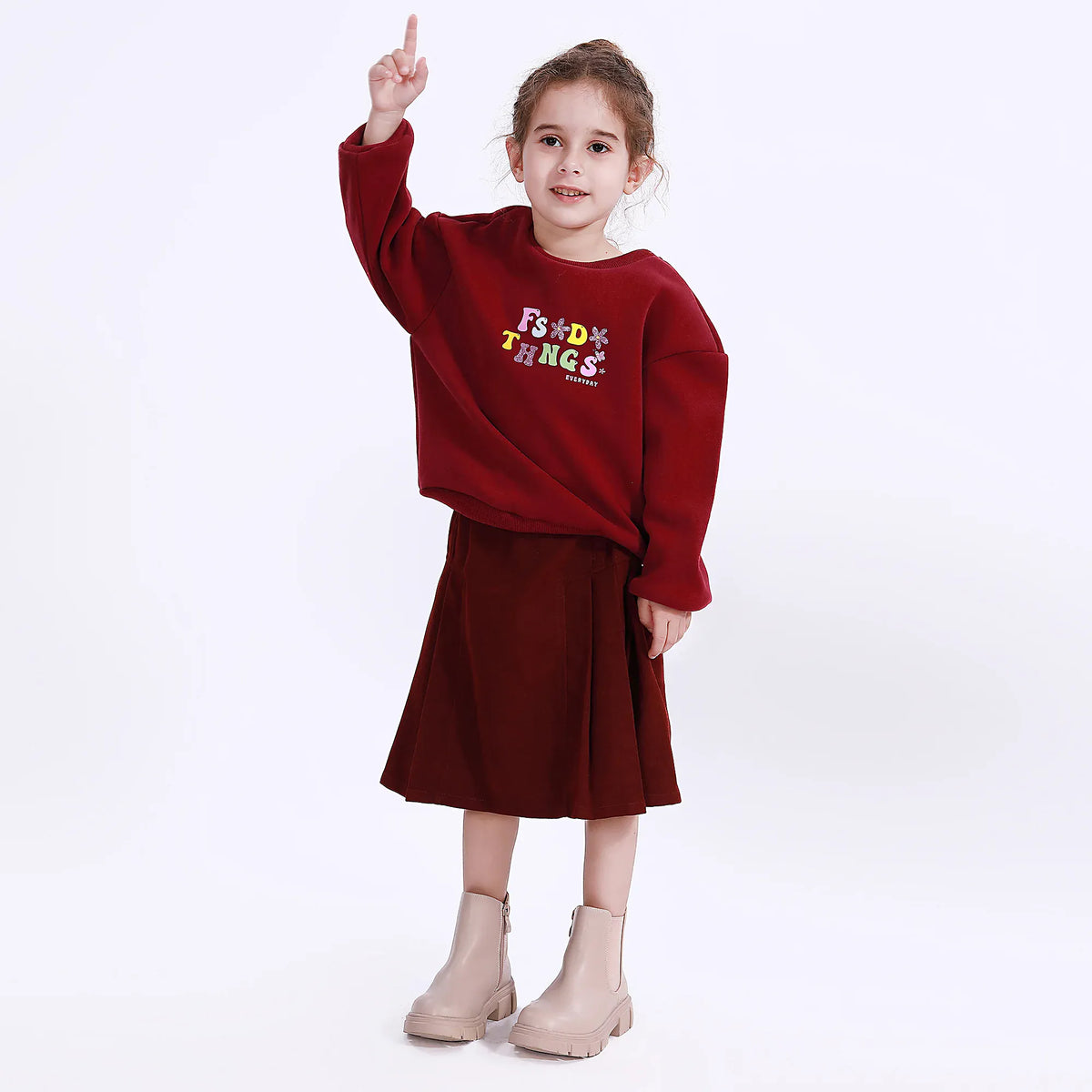 Casual Printed Sweatshirt for Girls Image