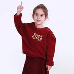 Maroon Casual Printed Sweatshirt for Girls Image