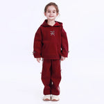 Maroon Casual Embroidery Pants for Girls Image