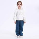 Light Blue Casual Washed Jeans Pants for Girls Image