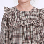 Casual Checked Dress for Girls Image
