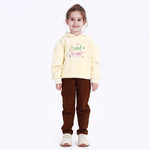 Beige Casual Printed Hoodie for Girls Image