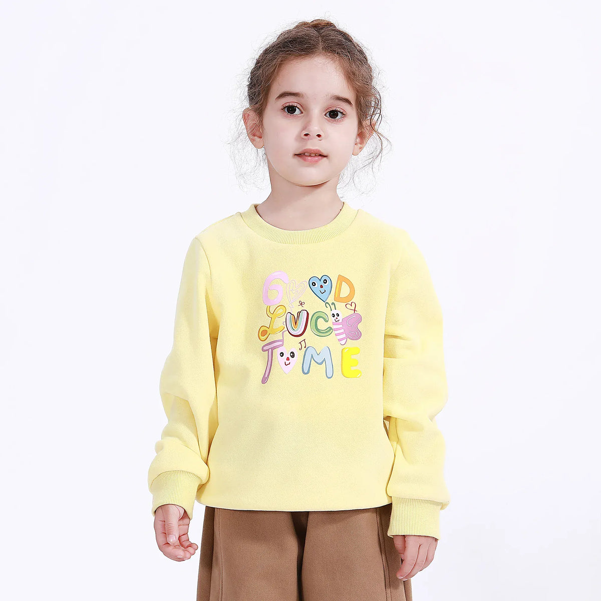 Casual Printed Sweatshirt for Girls Image