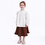 Off White Casual Floral Blouse for Girls Image