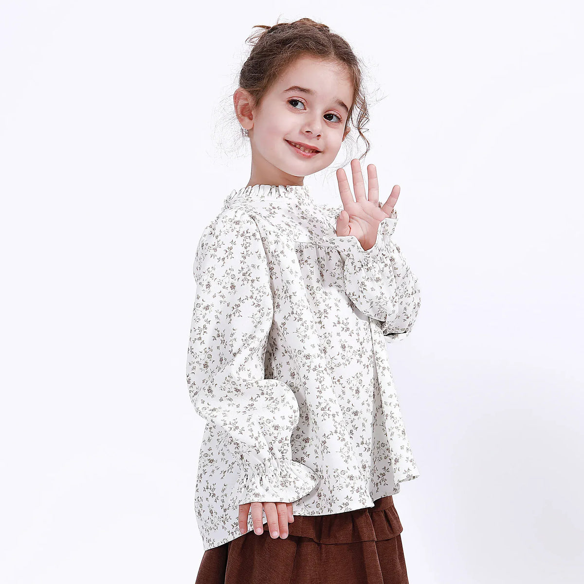 Casual Floral Blouse for Girls Image