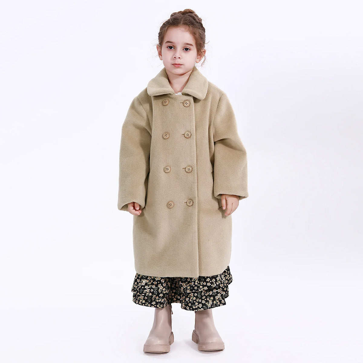 Casual Plain Jacket for Girls Image