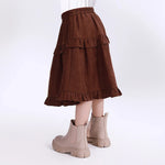 Casual Plain Skirt for Girls Image