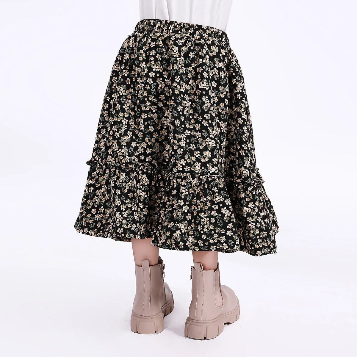 Casual Floral Skirt for Girls Image