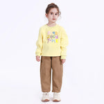 Camel Casual Plain Pants for Girls Image
