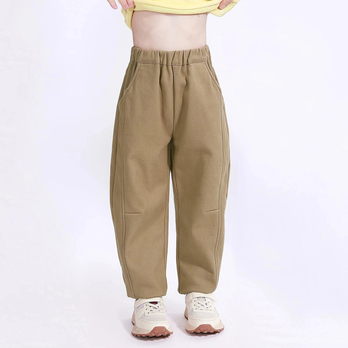 Casual Plain Pants for Girls Image