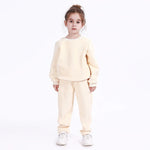 Light Beige Casual Embroidery Sweatshirt for Girls Image