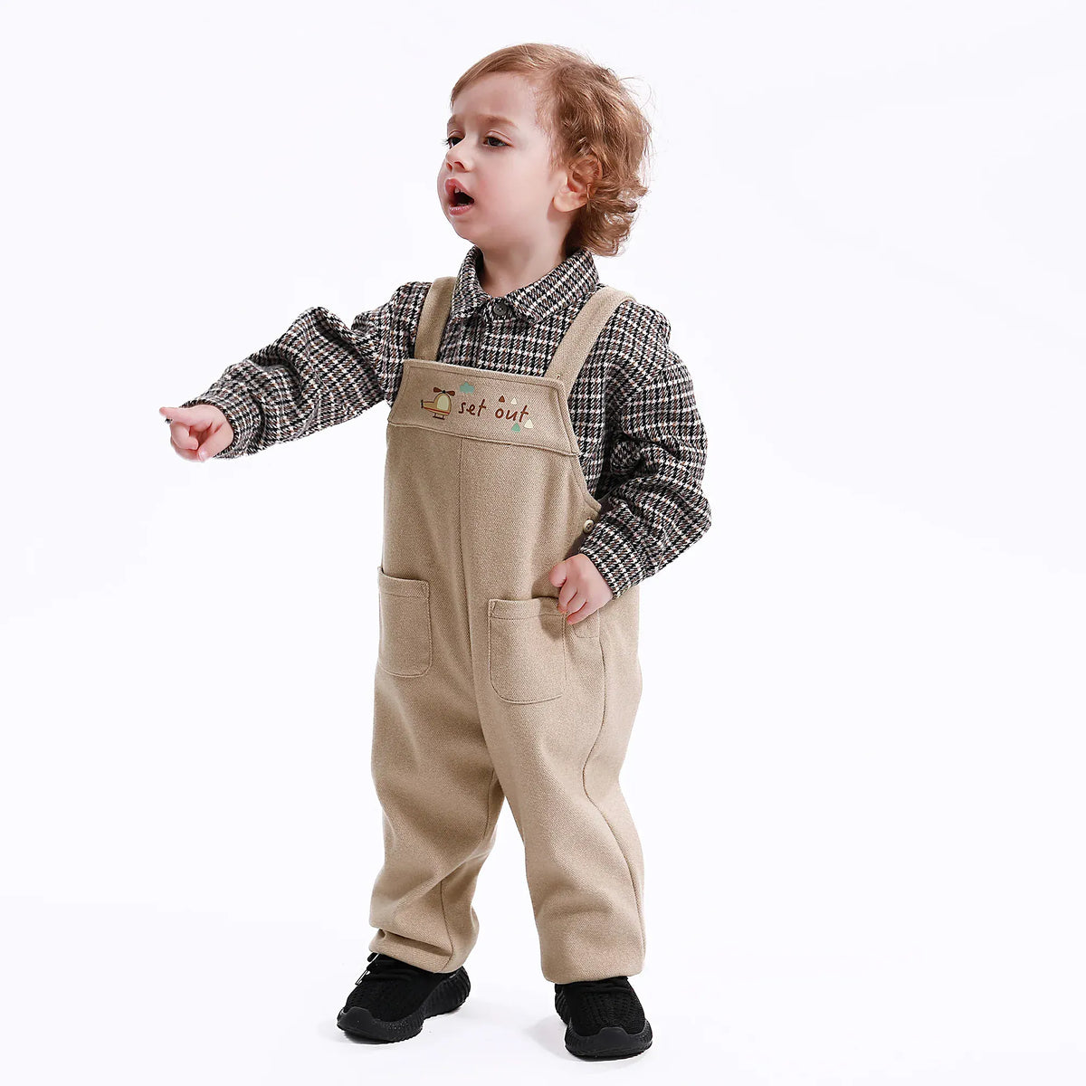 Casual Printed Overalls for Baby boy Image