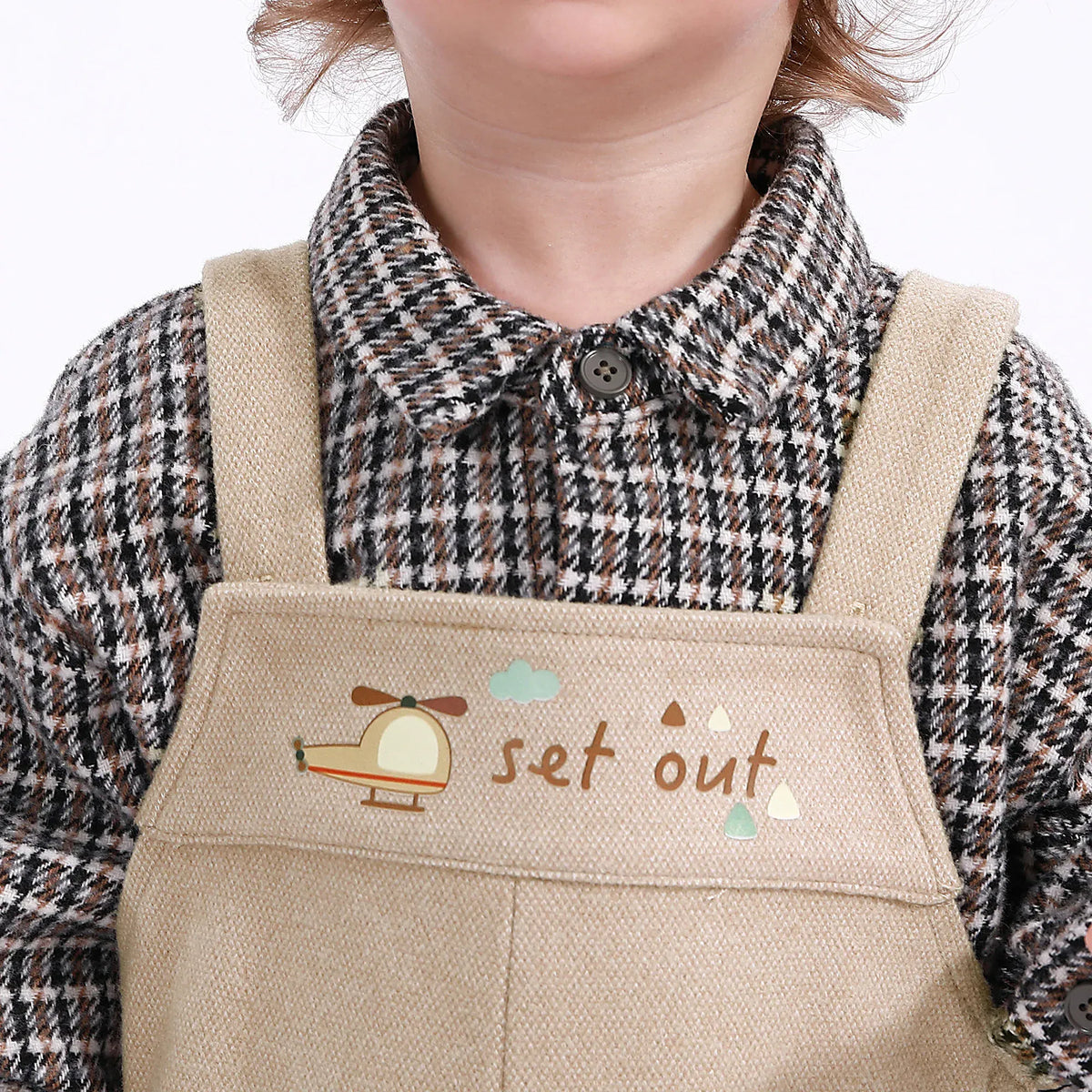 Casual Printed Overalls for Baby boy Image