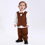 Brown Casual Color-Blocked Shirt for Baby boy Image