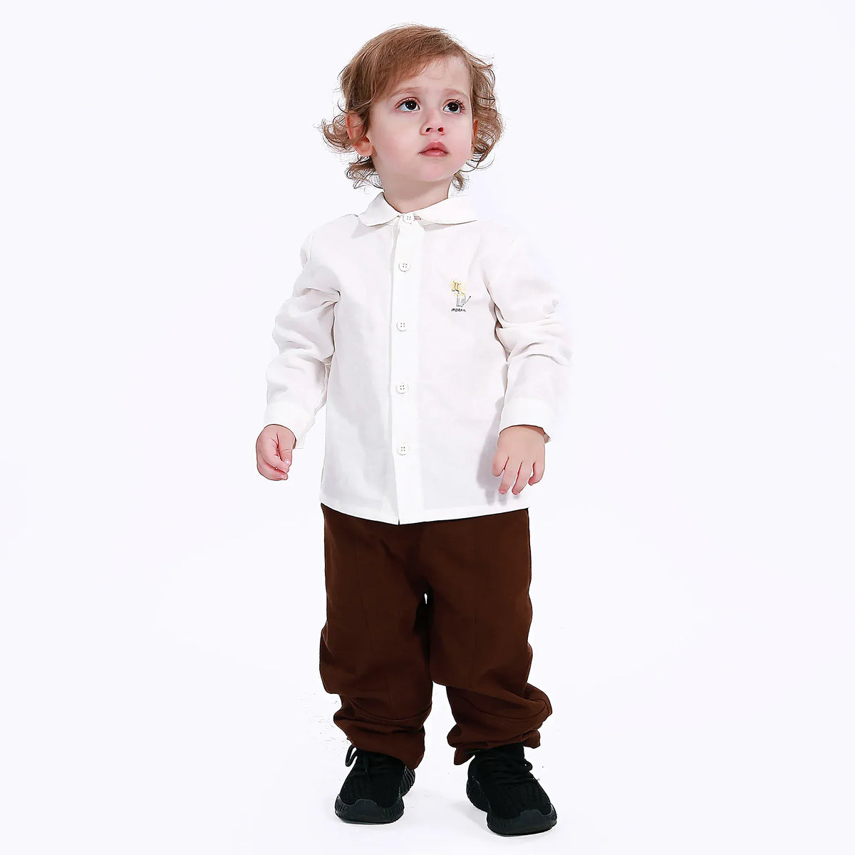 Coffee Casual Plain Pants for Baby boy Image