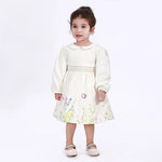 Light Beige Casual Floral Dress for Baby girl Image