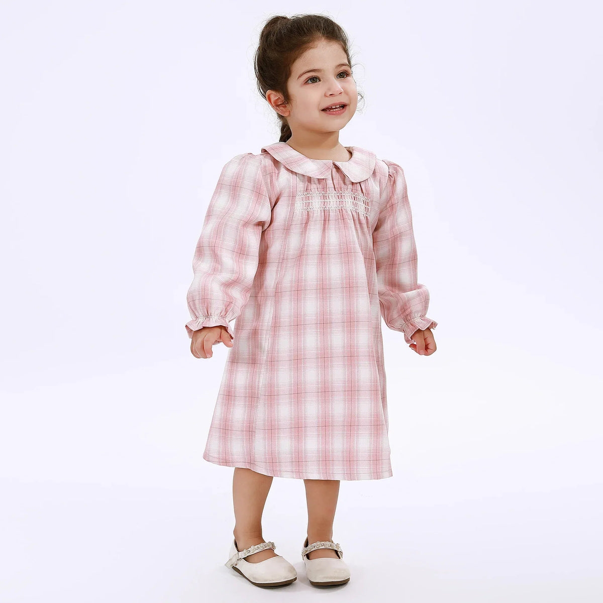 Casual Checked Dress for Baby girl Image