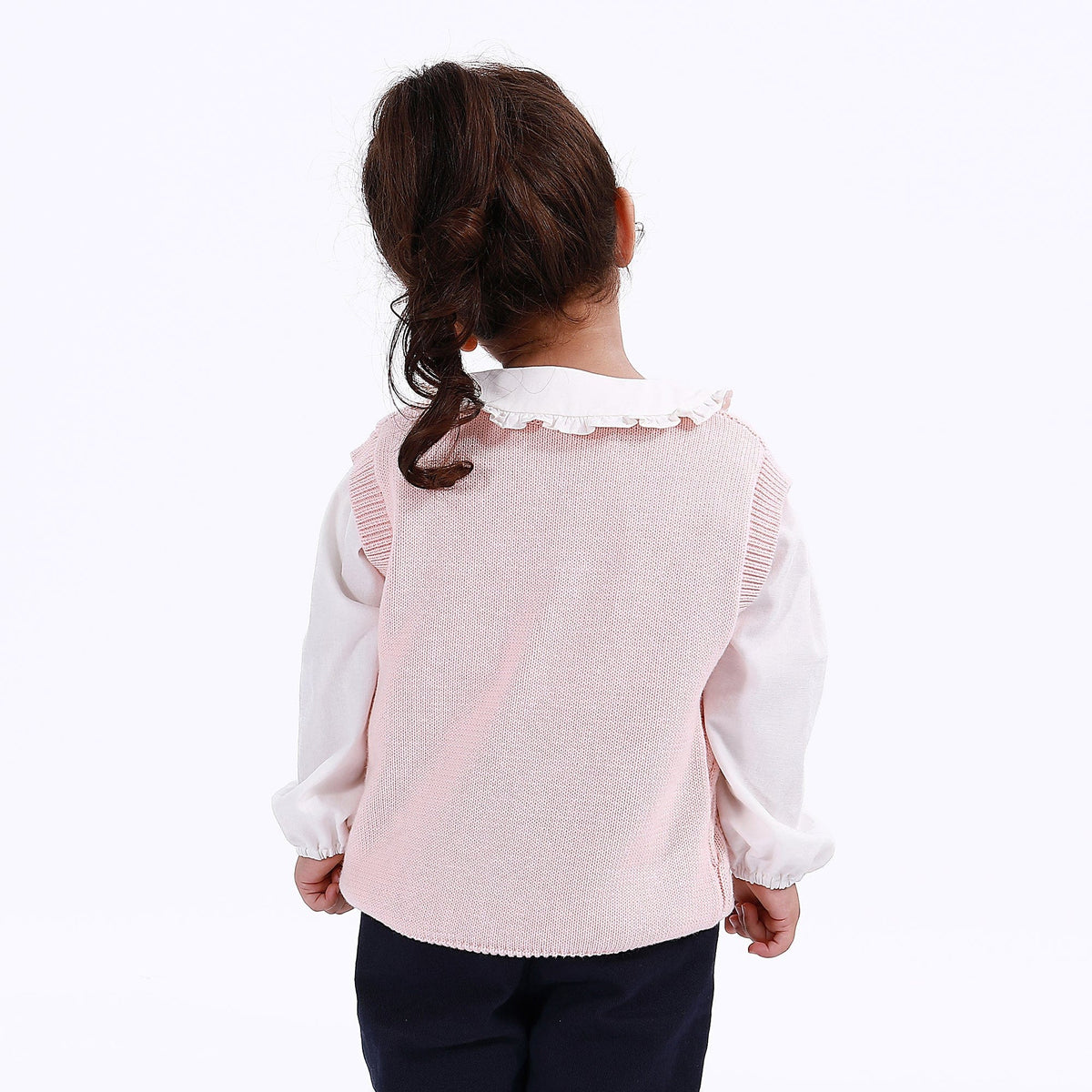 Casual Jacquard Waistcoat for Baby girl Image