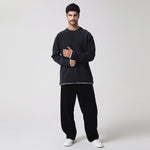 Grey Casual Plain Sweatshirt for Men Image