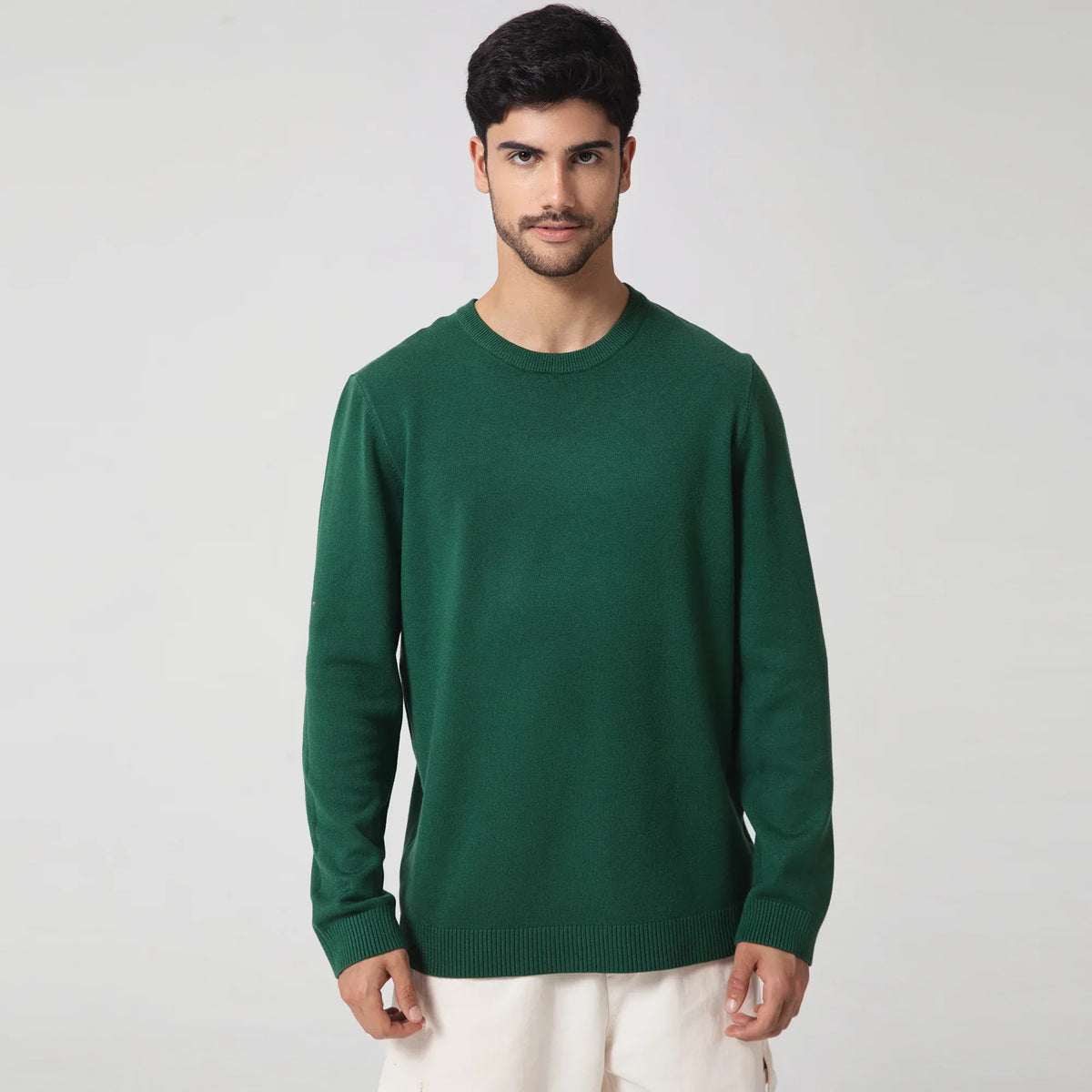 Casual Plain Sweater for Men Image