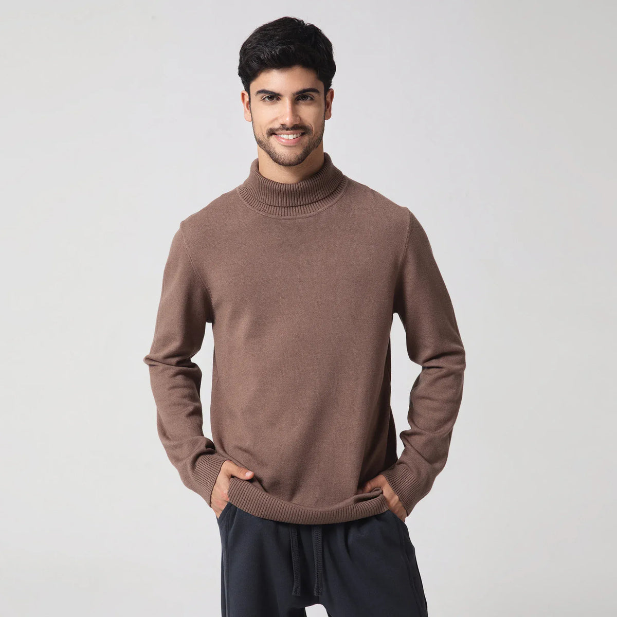 Casual Plain Sweater for Men Image