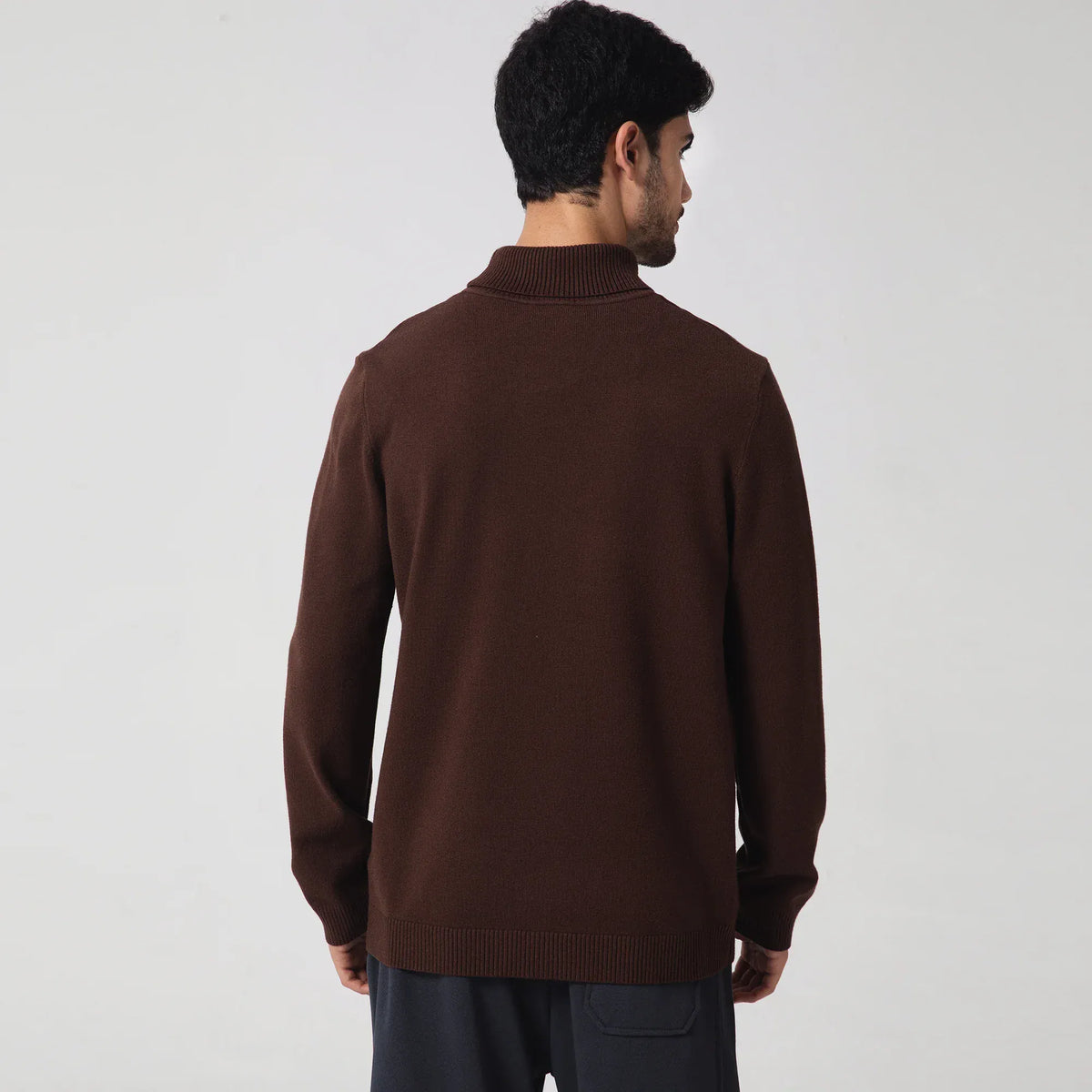 Casual Plain Sweater for Men Image