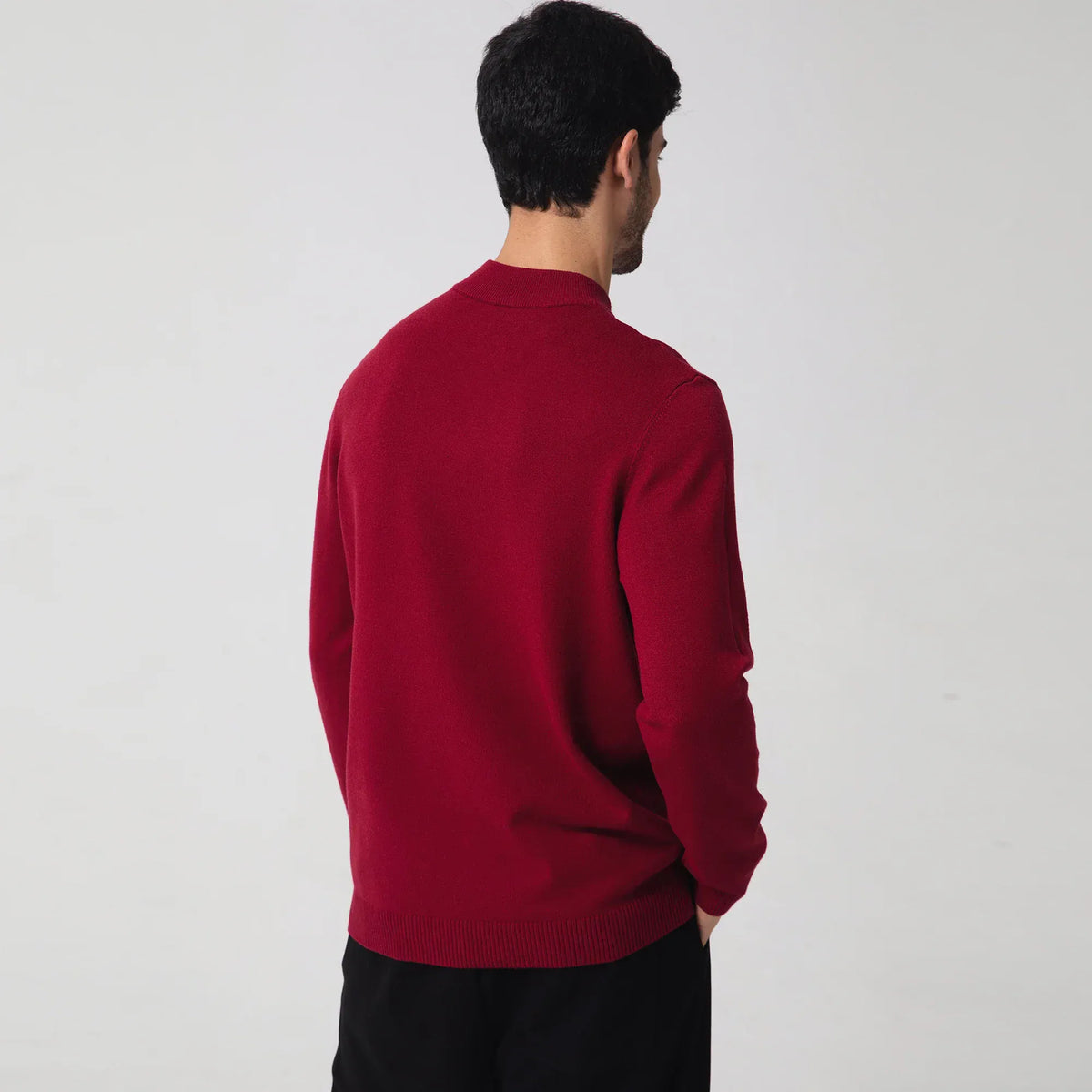 Casual Plain Sweater for Men Image
