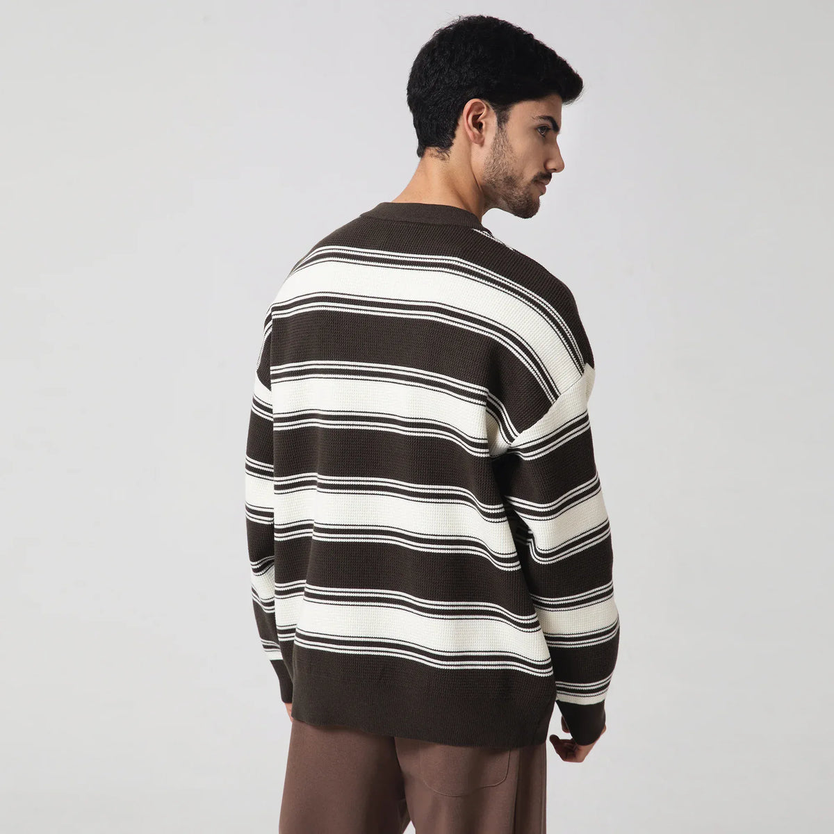 Casual Striped Sweater for Men Image