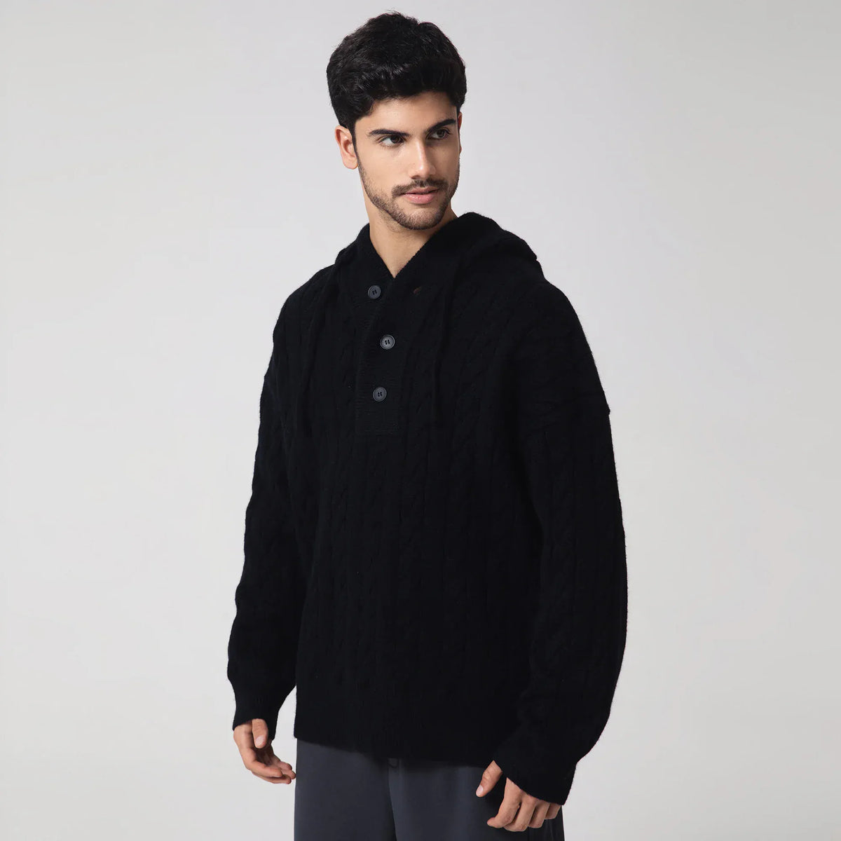 Casual Jacquard Sweater for Men Image