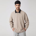 Casual Plain Sweater for Men Image