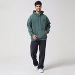 Green Casual Printed Hoodie for Men Image