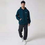 Blue Casual Printed Hoodie for Men Image