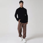 Coffee Casual Plain Pants for Men Image