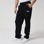 Black Casual Embroidery Pants for Men Image
