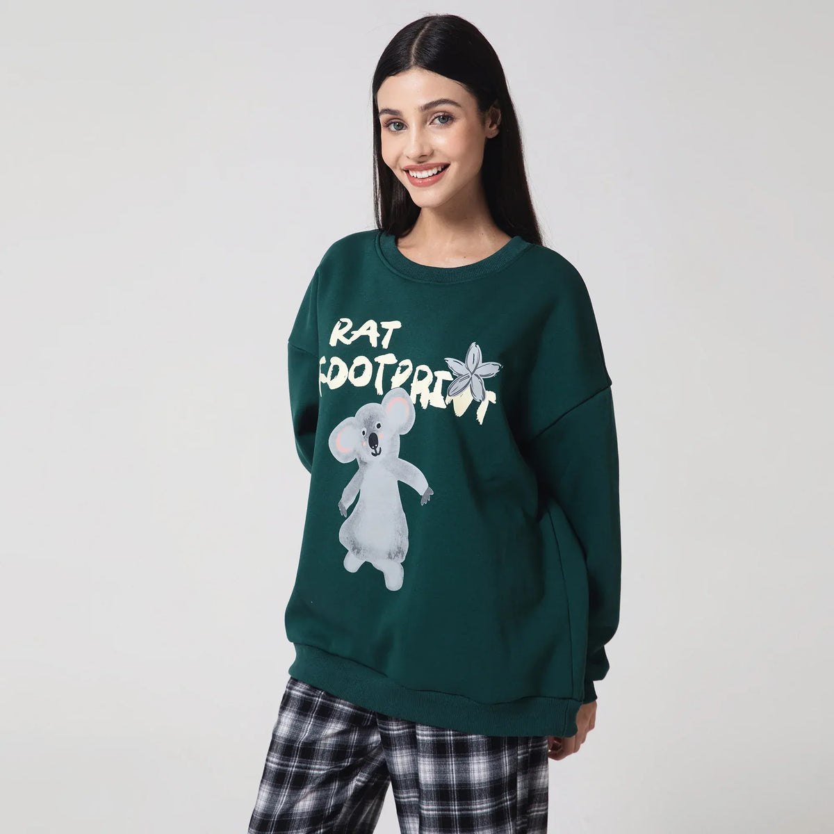 Casual Printed Sweatshirt for Women Image