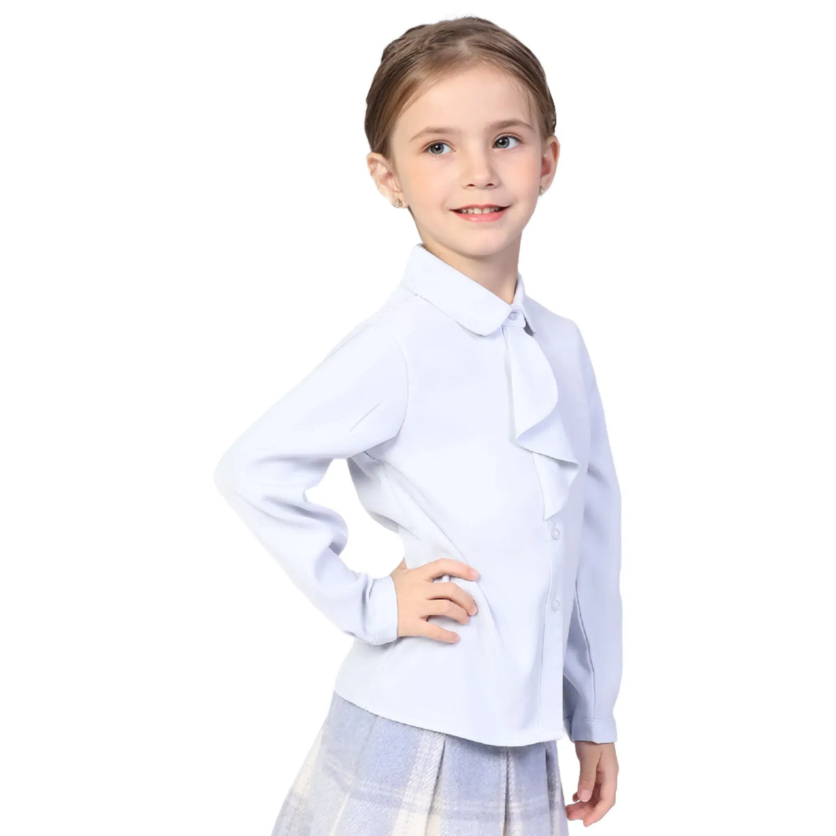 Plain Formal Shirt for Girls Image