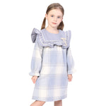 Checked Formal Dress for Girls Image