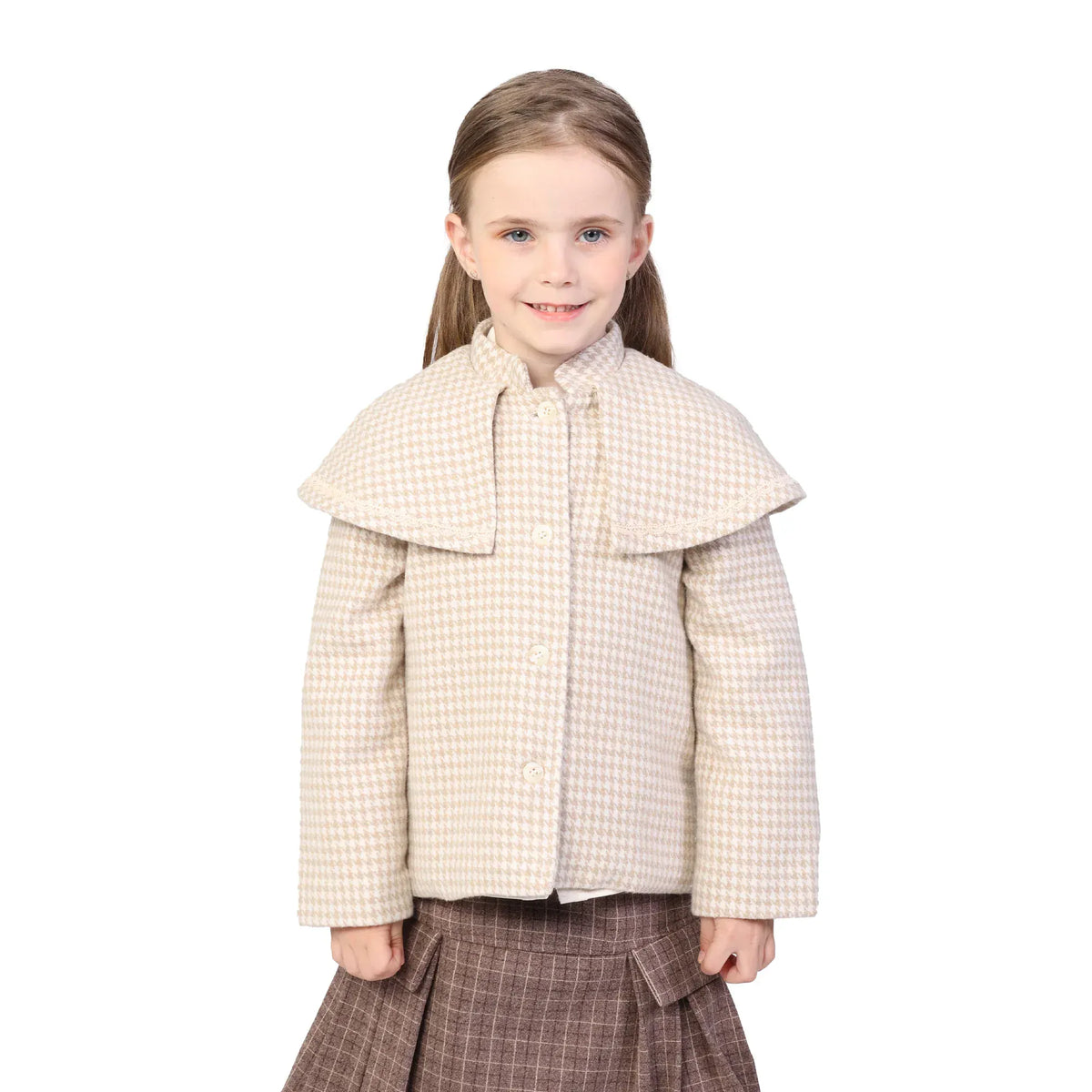 Checked Formal Jacket for Girls Image