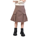 Checked Formal Skirt for Girls Image