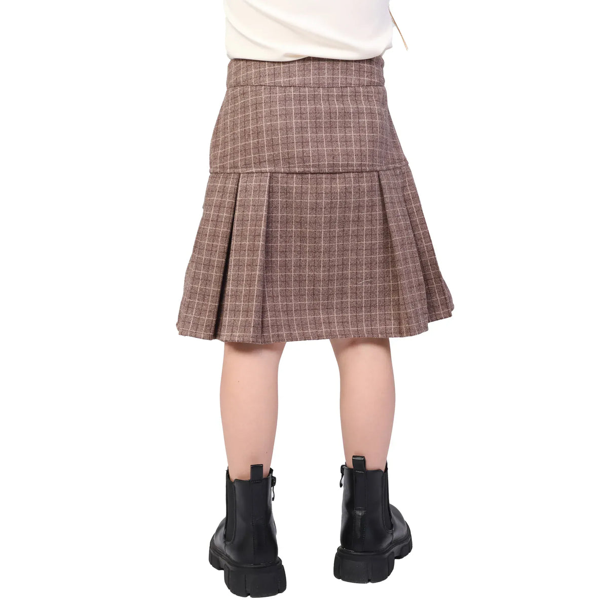 Checked Formal Skirt for Girls Image