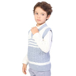 Color-Blocked Formal Waistcoat for Boys Image