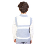 Color-Blocked Formal Waistcoat for Boys Image