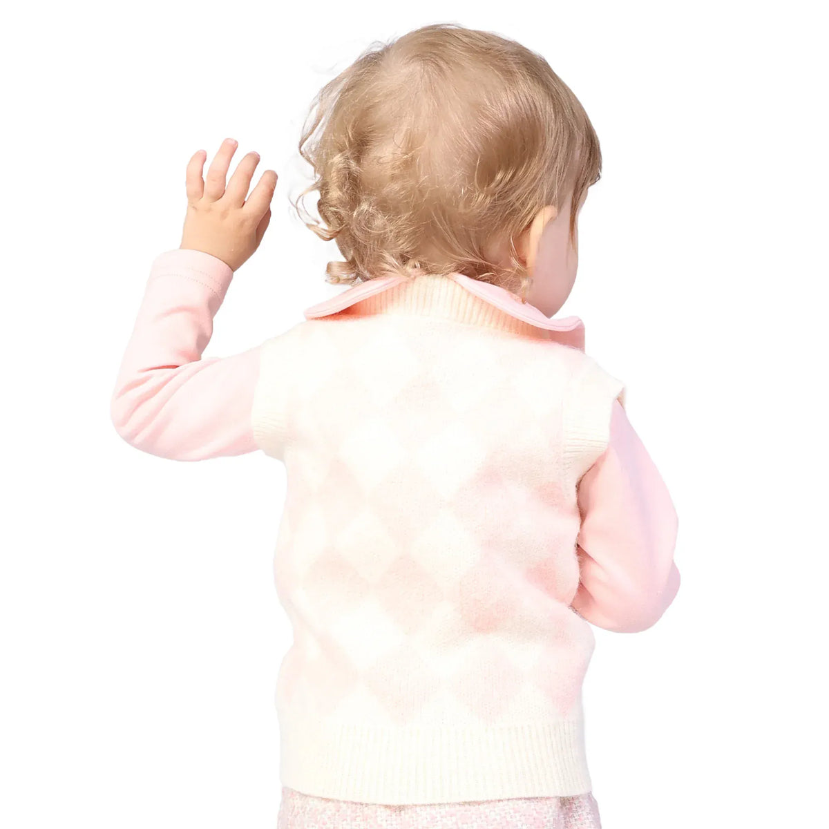 Checked Formal Waistcoat for Baby girl Image