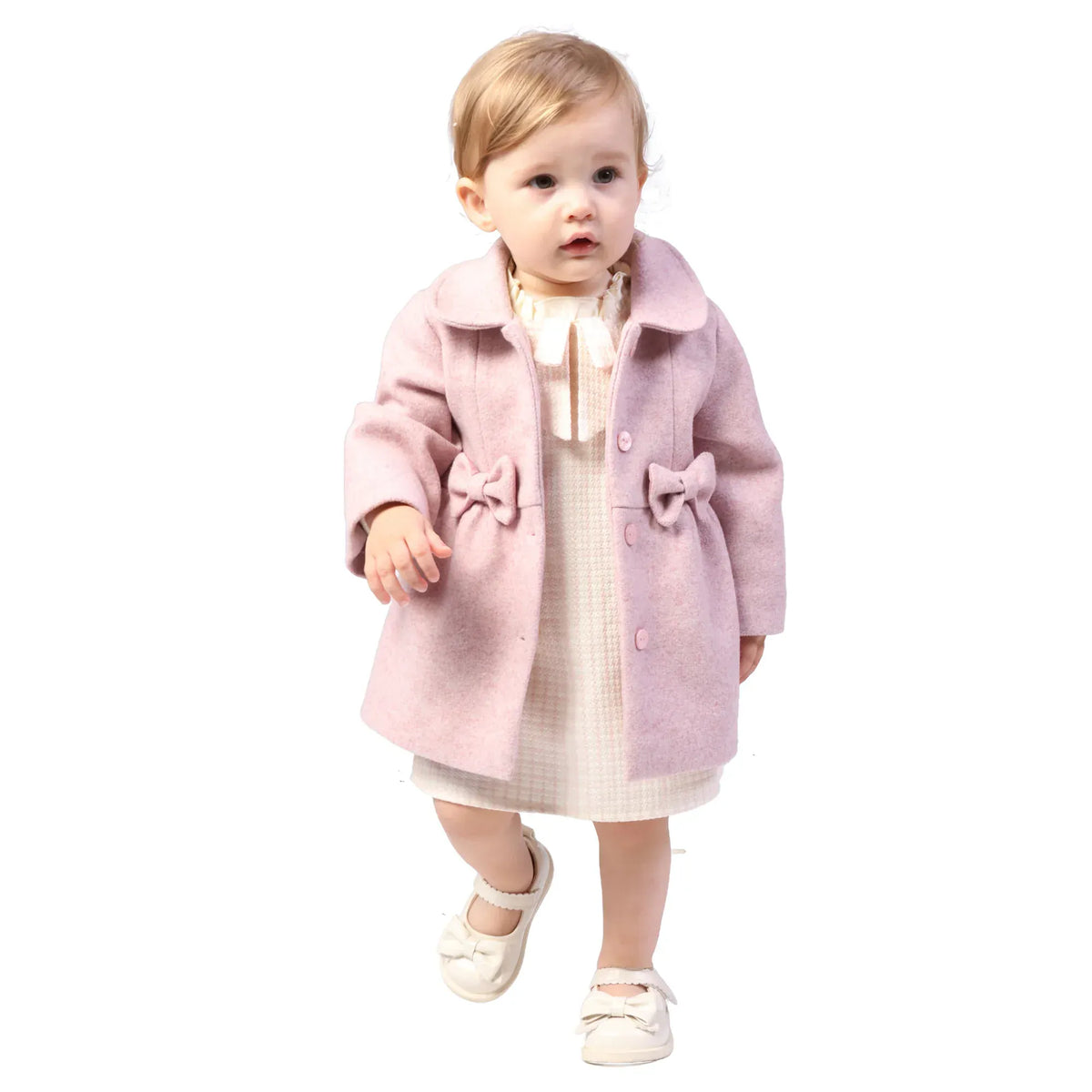 Pink Solid Formal Jacket for Baby girl Image