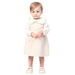 Beige Plain Formal Dress for Baby girl Image