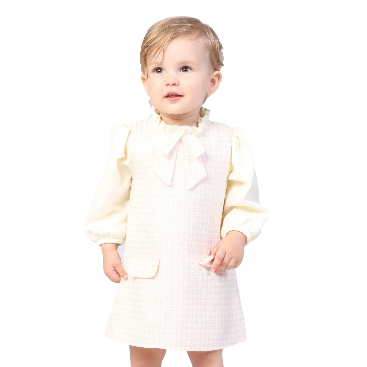 Checked Formal Dress for Baby girl Image