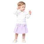 Off White Plain Formal Polo Shirt for Baby girl Image